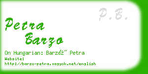 petra barzo business card